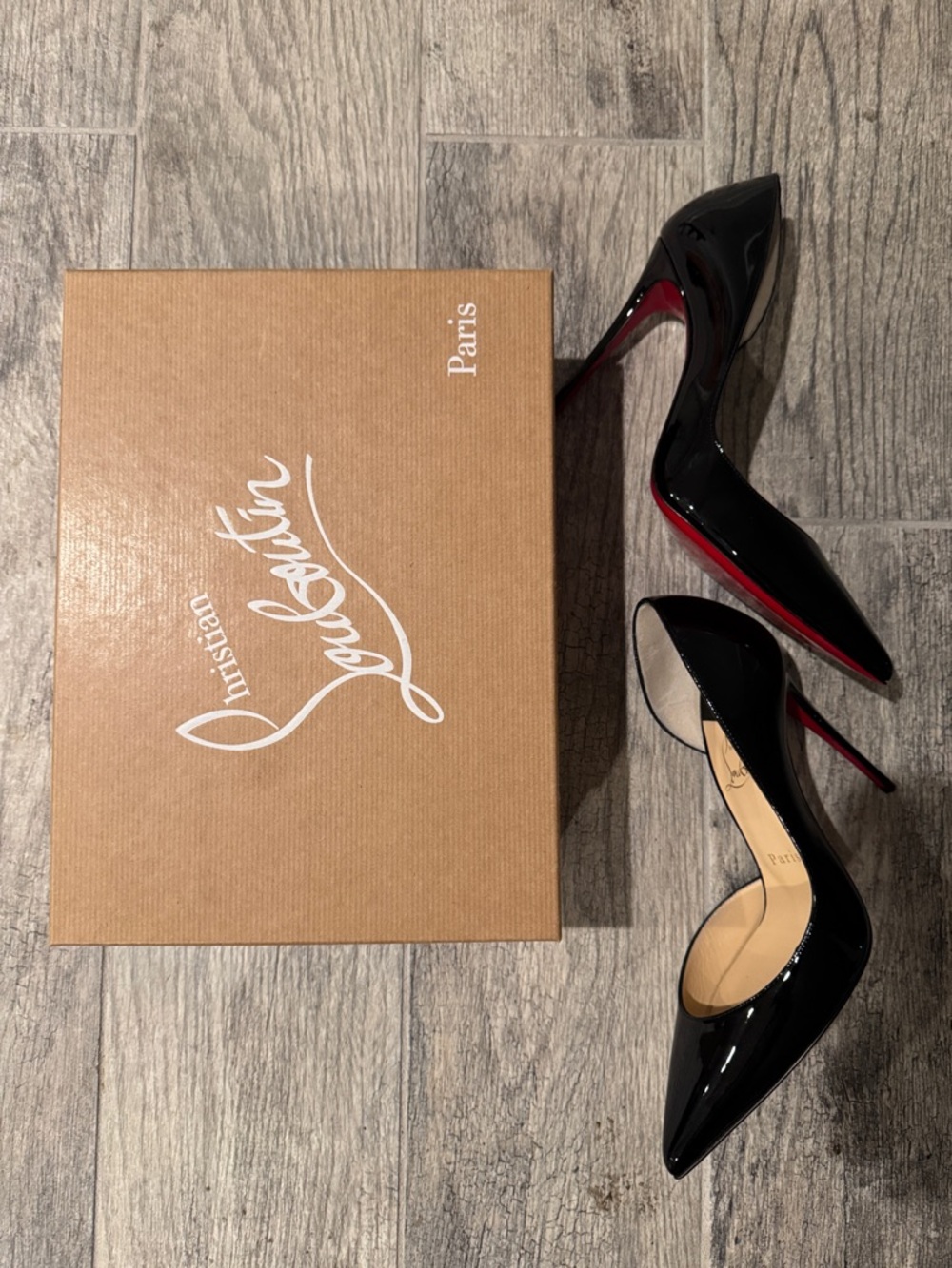 Christian Louboutin Black Patent Pointed D'Orsay Pumps - Picture 4 of 6